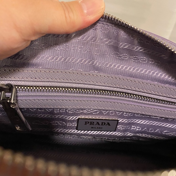 Authentic Prada saffiano top handle bag in lilac - Picture 7 of 16